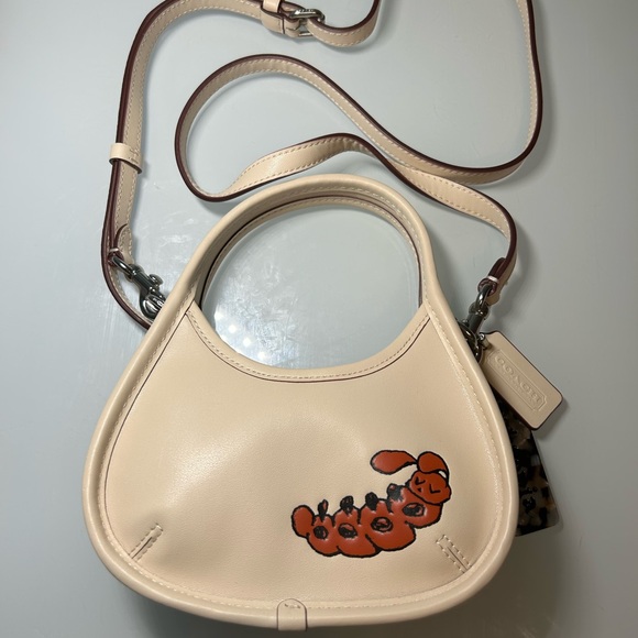 Coachtopia Handbags - Coach Cream Leather Small Top-Handle Crossbody Bag